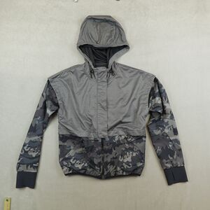 Under Armour Jacket Womens XS Fit Gray Black Camo Unstoppable Gore Windstopper